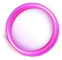 Pink Neon Circle Frame