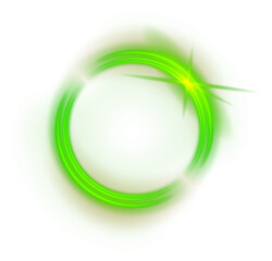 Green Neon Circle Frame