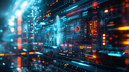 Obraz premium Futuristic computer interface