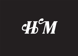 HM LETTER LOGO DESIGN AND INITIAL LOGO