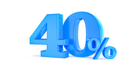 40 percent 3d rendering blue metal discount