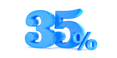 35 percent 3d rendering blue metal discount