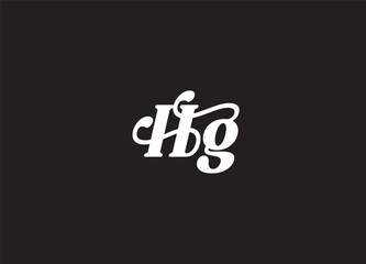 Hg letter logo  design and initial logo