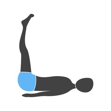 Yoga Poses Blue & Black Icons.Ready to use for all devices and platforms.