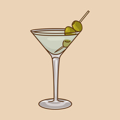 Martini. Popular types of cocktails