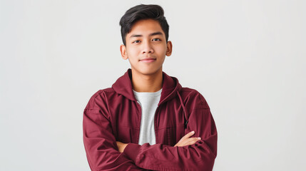 male charming Filipino student about 17 years old