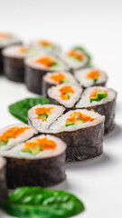 Sushi in the shape of a heart for Valentine's Day