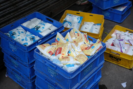 Delhi India 2024 : Mother Dairy Store ,Popular for cow milk and milk products in the India