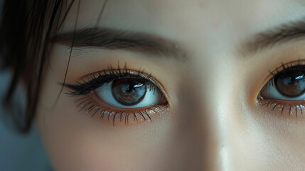 Close up eyes of beautiful asian woman. 
