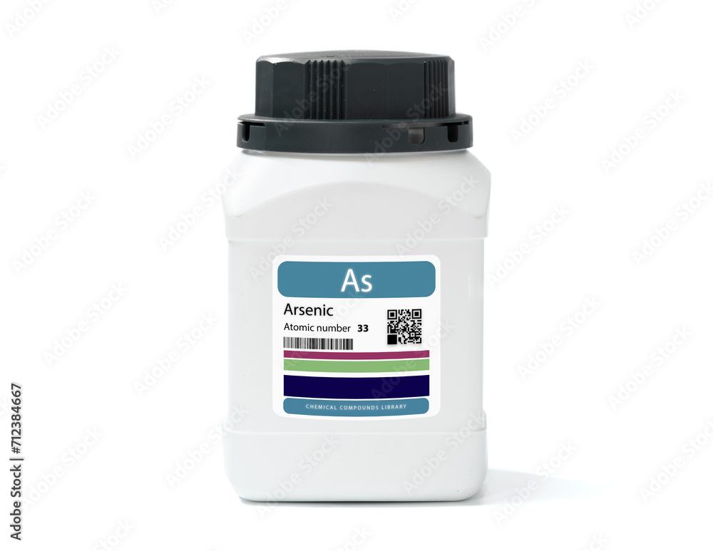 Poster arsenic chemical element with the symbol as