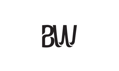 BW, WB, W, B Abstract Letters Logo Monogram