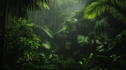 Foto op Plexiglas Dia chuvoso na floresta tropical  © vitor