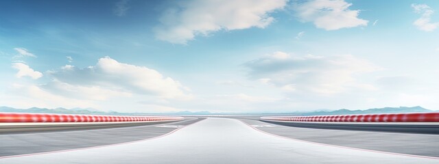 Race track background, no car, blank background. Speed car racing banner	