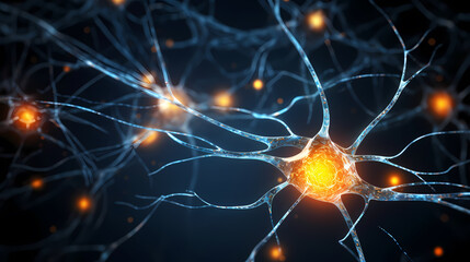 Nervous system, central nervous cells of the brain, neuroscience background