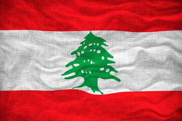 National flag  of Lebanon. Background  with flag  of Lebanon