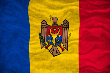 Fototapeta premium National flag of Moldova. Background with flag of Moldova