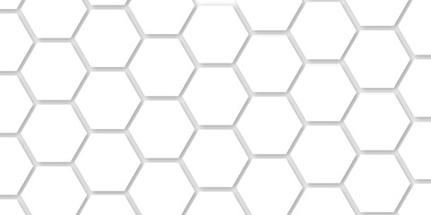 3d hexagonal structure futuristic white background and embossed hexagon abstract with hexagon background. honeycomb hexagonal background.  Hexagon shape, white, shiny black.