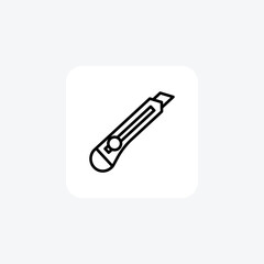 Utility Knife black outline icon , vector, pixel perfect, illustrator file