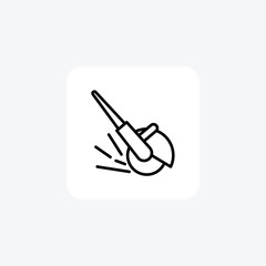 Angle Grinder black outline icon , vector, pixel perfect, illustrator file