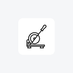 Circular Saw black outline icon , vector, pixel perfect, illustrator file