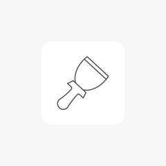 Putty Knife grey thin line icon , vector, pixel perfect, illustrator file