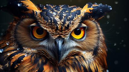 great horned owl portrait , Generate AI