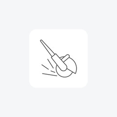 Angle Grinder grey thin line icon , vector, pixel perfect, illustrator file