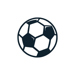 Naklejka premium classic soccer ball logo icon vector illustration template design