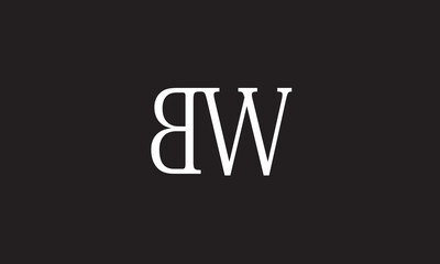 BW, WB, W, B Abstract Letters Logo Monogram