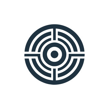 maze target logo vector illustration template design