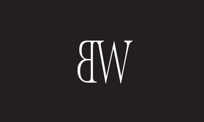 BW, WB, W, B Abstract Letters Logo Monogram