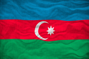 National Flag of Azerbaijan. Background  with flag  of Azerbaijan.