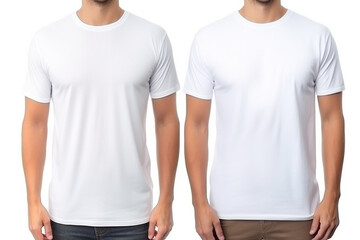 Woman in White Tshirt Mockup created with Generative AI