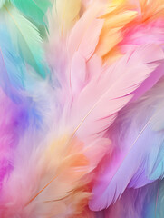 Fototapeta na wymiar Pink feathers, soft texture, color colorful, fluffy, pattern, plume, light design purple, colored, wallpaper, plumage