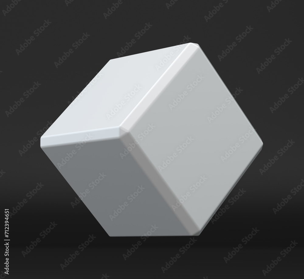 Poster white empty cube product background. empty podium