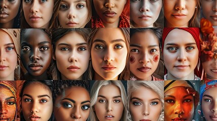 Celebrating Diversity: Multicultural Women's Collage