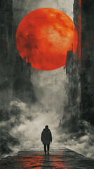 Apocalypse day picture with black background
