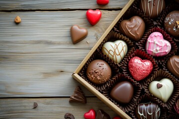 Heart-Shaped Chocolates Assortment for Romance

