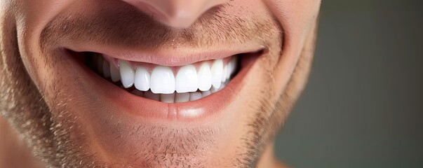 White smile of young man showing healthy tooth and mouth dentistry in dental care background happy face with clean whitening cheerful beauty laughter perfect fresh oral health handsome guy in clinic - obrazy, fototapety, plakaty