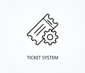 Ticket system vector icon. Simple element illustration sign symbol EPS