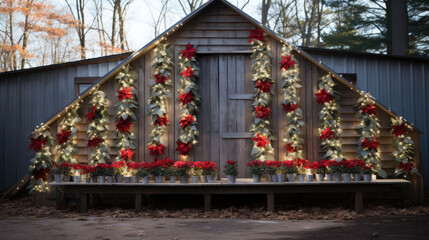 Step into a magical realm with this captivating rusted wooden backdrop, embellished with charming decorative accessories, stars, flowers, and the soft glow of LED lights for a rustic and enchanting am