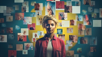 Social media concept, Connection of people by Social media network, diversity of people