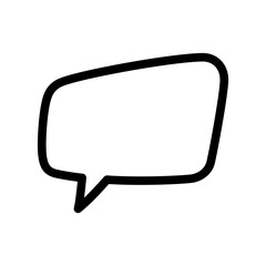 Naklejka premium ゆるっとしたフキダシアイコン（ベクターデータは線の編集可能）