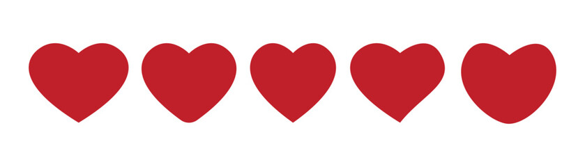 Love heart flat icon symbol set. Collection icon valentines day mothers day vector illustration design