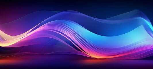 Fototapeta premium Neon Waves Background