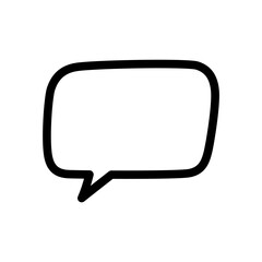 ゆるっとしたフキダシアイコン（ベクターデータは線の編集可能）