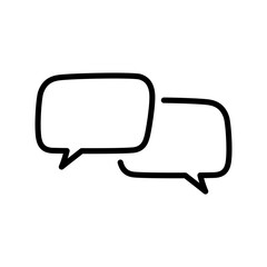 ゆるっとしたフキダシアイコン（ベクターデータは線の編集可能）