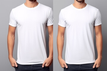 Woman in White Tshirt Mockup created with Generative AI