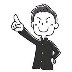 男子学生のポーズ8