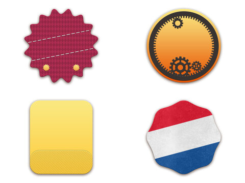 Variety of Dazzling Badges, Contemporary Logo Embellishments, and Exclusive Store Labels
